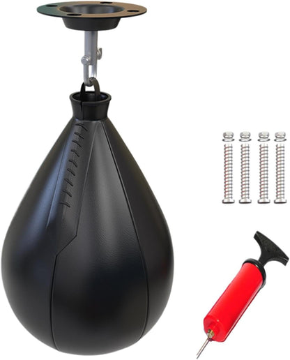 Speedbag Boxing Set, Dangling Pear Shaped, Portable Swivel Ball, Gym Reusable Boxing, Speed Bag Men Women, Boxing Training Gear, Punching Bag Gym, Fitness Workout Tool, Adjustable Boxing Set,