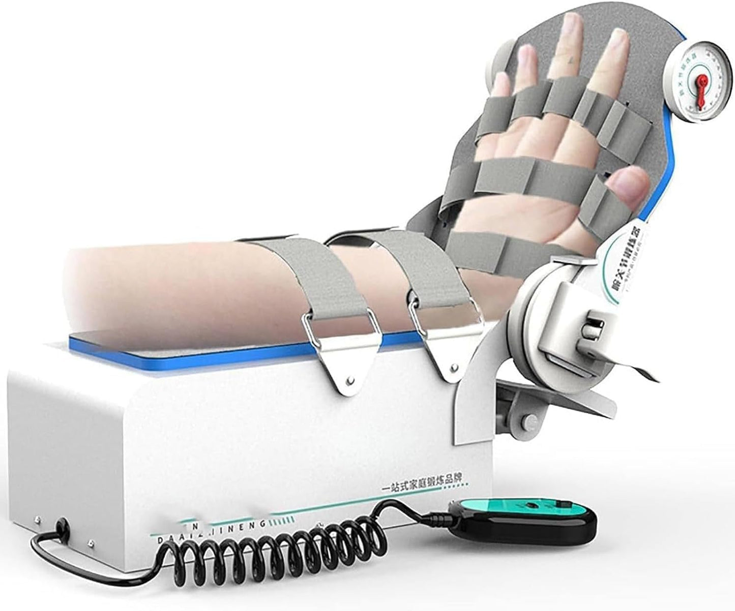 YXZQLOZ Dispositivo Elettrico per la Riabilitazione dell'articolazione del Polso, attrezzo Ginnico per l'emiplegia, con Telecomando, Stecca per