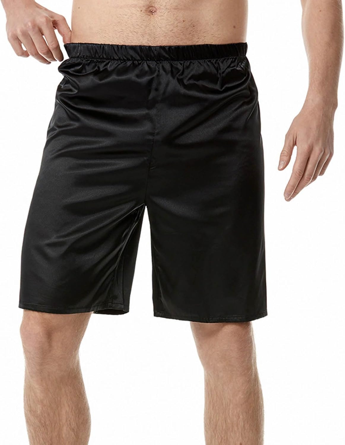 Star Boy Uomo Estate Fitness Sport Tempo Libero Tinta Unita Nero Singolo Strato Pantaloncini per Uomo Tech Mens Pantaloni, Nero , M