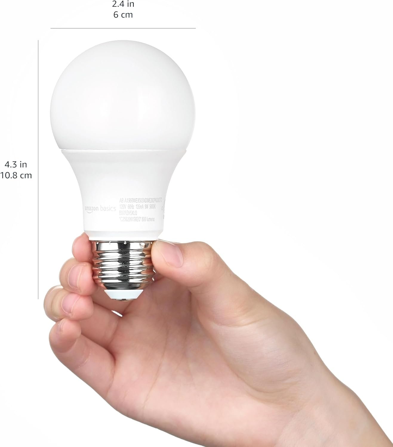 Amazon Basics A19 Dusk to Dawn Sensor LED Outdoor Light Bulb, 60W Equivalent, Energy-Efficient 9W, Daylight 2700K, E26 Base, 10,000 Hours, 2 Count (Pack of 1)