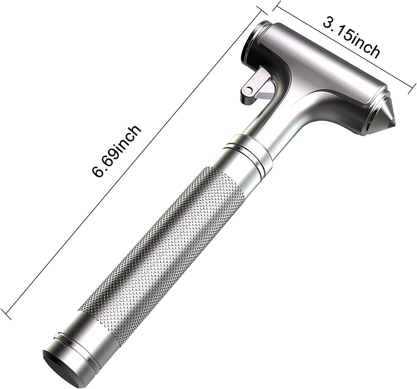 Premium Car Glass Breaker with Seat Belt Cutter - Automotive Safety Hammer - Emergecy Escape Tool, Car Autoaccessory Metal Window Hammer, Vehicle Hard Aluminium Alloy Head Design