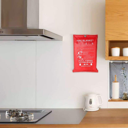 Victosoaring Emergency Survival Fiberglass Fire Blanket Shelter Safety Cover Ideal for The Kitchen, Fireplace, Grill, car, Camping (2Pack 39x39 in)