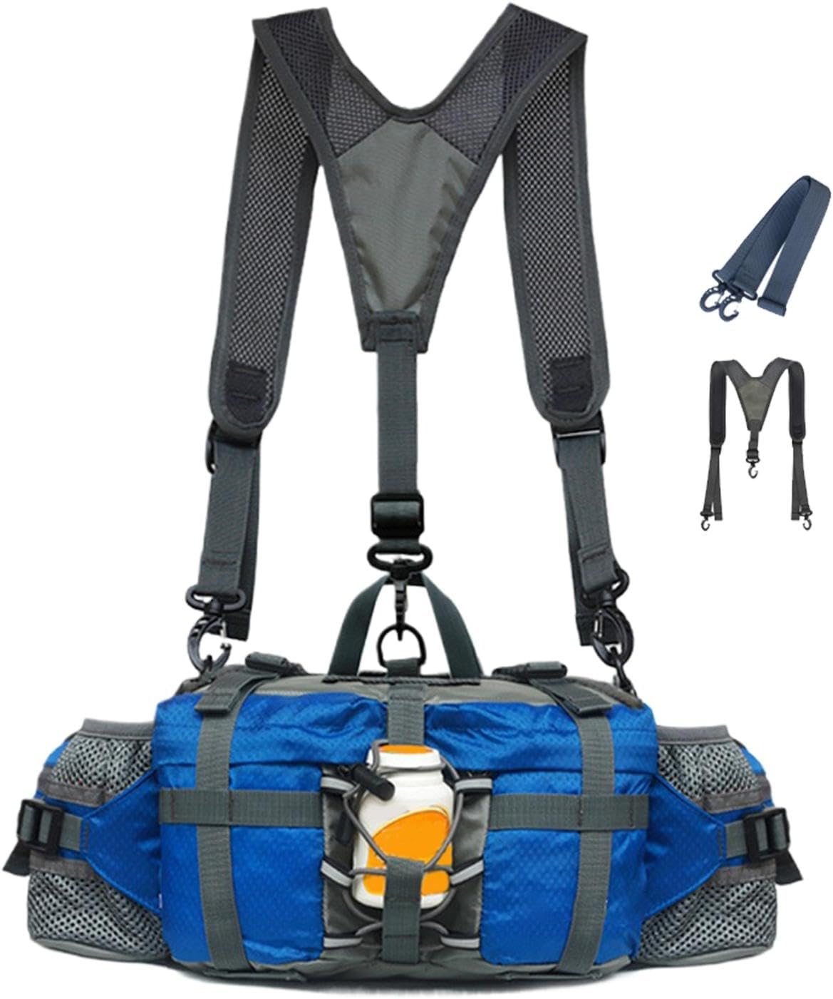 Outdoor Activity Gear | Travel Waist Bag | Fitness Waist Bag, Lightweight Outdoor Bag, Multi-Functional Waist Pack, Water-Resistant Fanny Pack, Adjustable Waist Bag, Active Lifestyle Gear, blue,