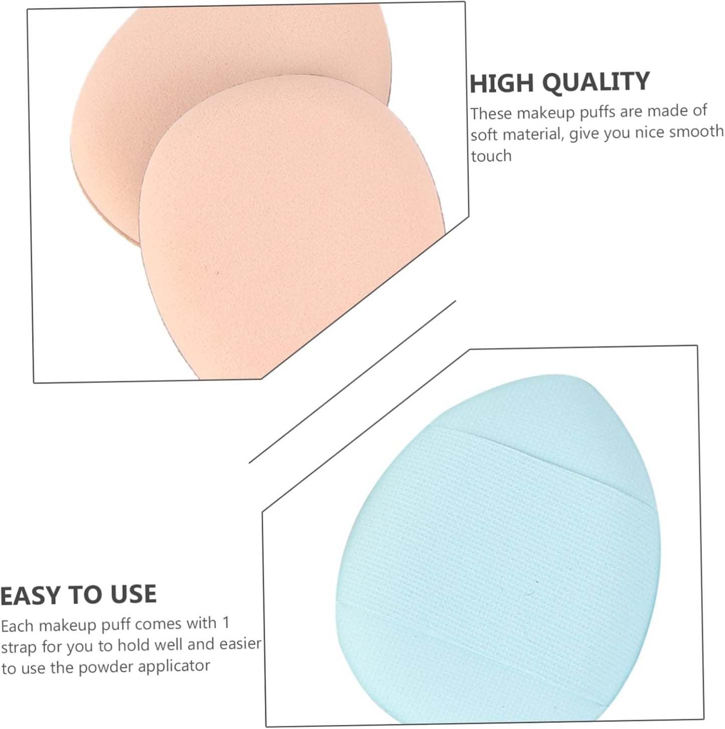 VICASKY 6 Pieces Mini Soft Cosmetic Pillow Sponges for Foundation and Powder Application Make Up Accessories for Thin and Natural Finish
