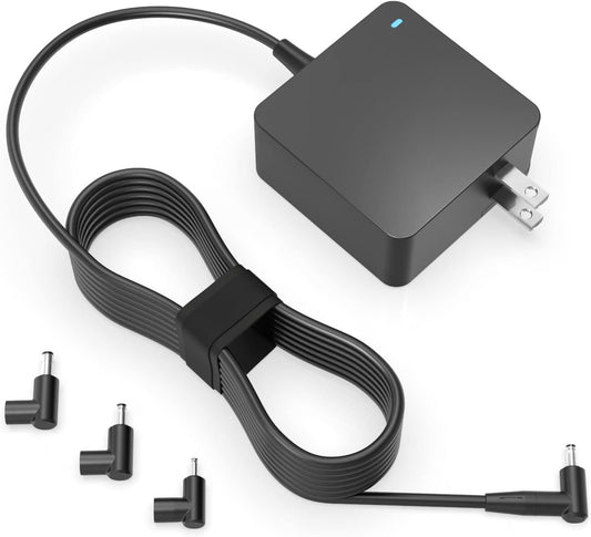 Laptop Charger for Asus, (UL Safety Certified), Vivobook Zenbook Chormebook and More Series, Power Lamp, Extended Cable, Round Connector, 65W, 45W, 33W