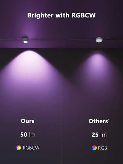 BrizLabs Permanent Outdoor Lights, 100ft 60 LED RGBCW Smart Eave Lights Work with Alexa & Google Assistant, APP Control Smart Lights IP65 Waterproof Under Eave Lighting for Christmas Halloween Easter