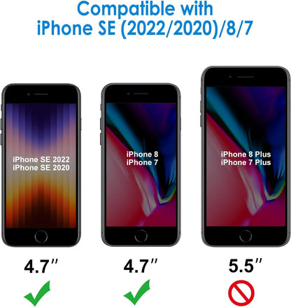 JETech Privacy Screen Protector for iPhone SE 3/2 (2022/2020 Edition), iPhone 8 and iPhone 7, Anti-Spy Tempered Glass Film, 2-Pack