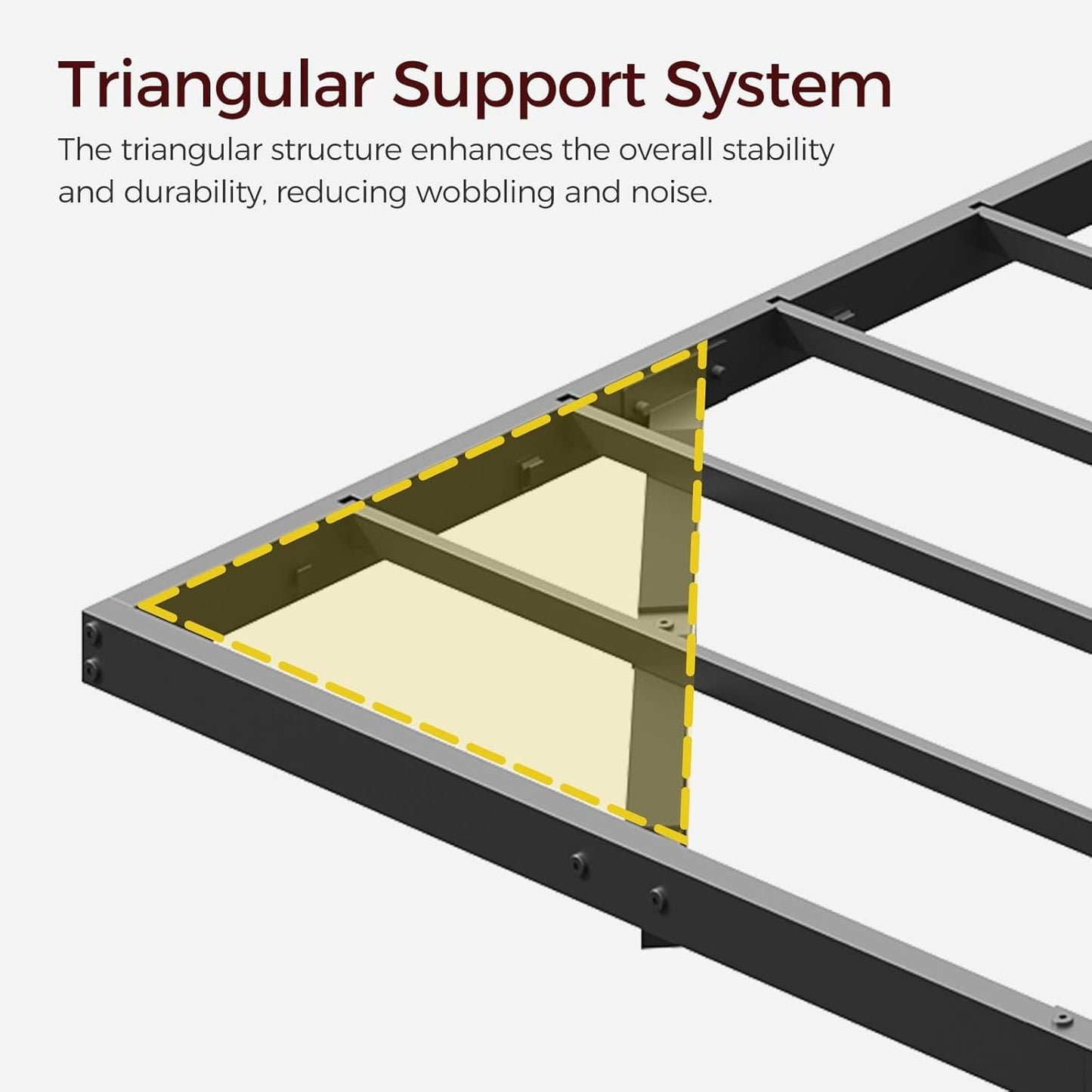 MAHANCRIS King Size Floating Bed Frame, Metal Platform Bed with Power Strip and LED Strip, Metal Bed Frame with Storage Box, Soundless, No Box Springs Needed, Black