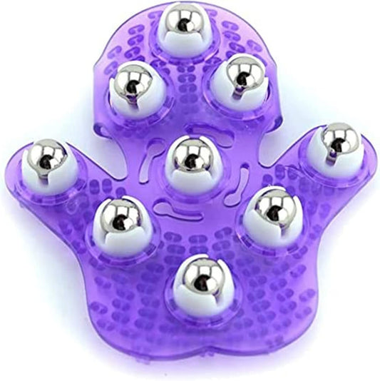Chargenyang Hand Held Massager for Muscle Back Neck Joint Foot Shoulder Leg Pain Relief, Palm Shaped Full Body Massage Tool(Purple)