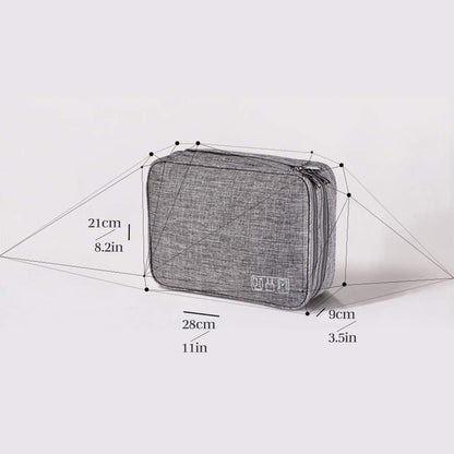OrgaWise Travel Cable Organizer Accessories Case Cable Bag for Carry Camera, iPad and Memory Card with Set of 2 Data Lines Protect Set
