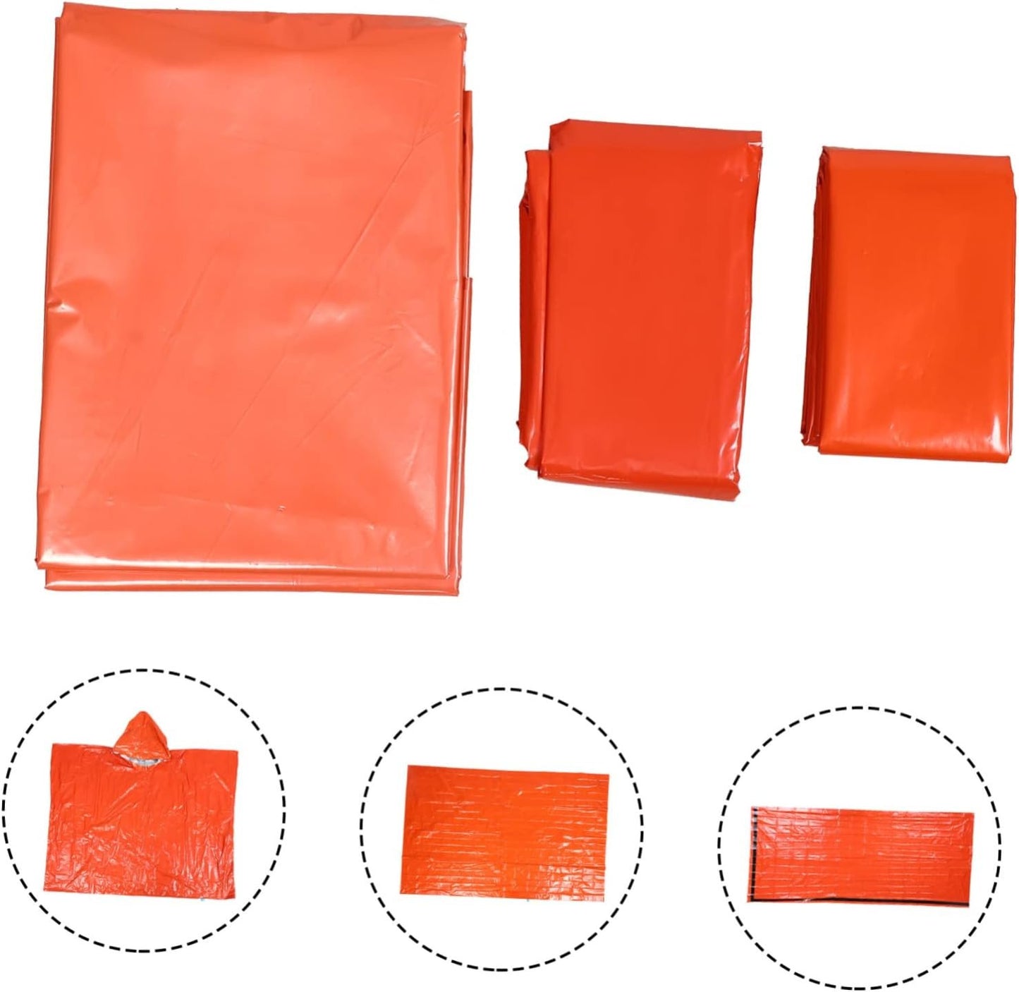 BESPORTBLE Insulated Thermal Blanket Survival Sleeping Bag Camping Tent Raincoat Set Essential Emergency Gear