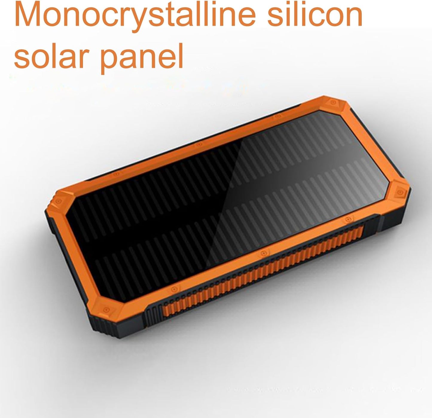 Solar Power Bank, Portable Power,6.34x3.11x0.67 inches 10000mAh Wireless Charger with Flashlight, Fast Charging Device for Outdoor, Travel, Camping, Hiking, Use