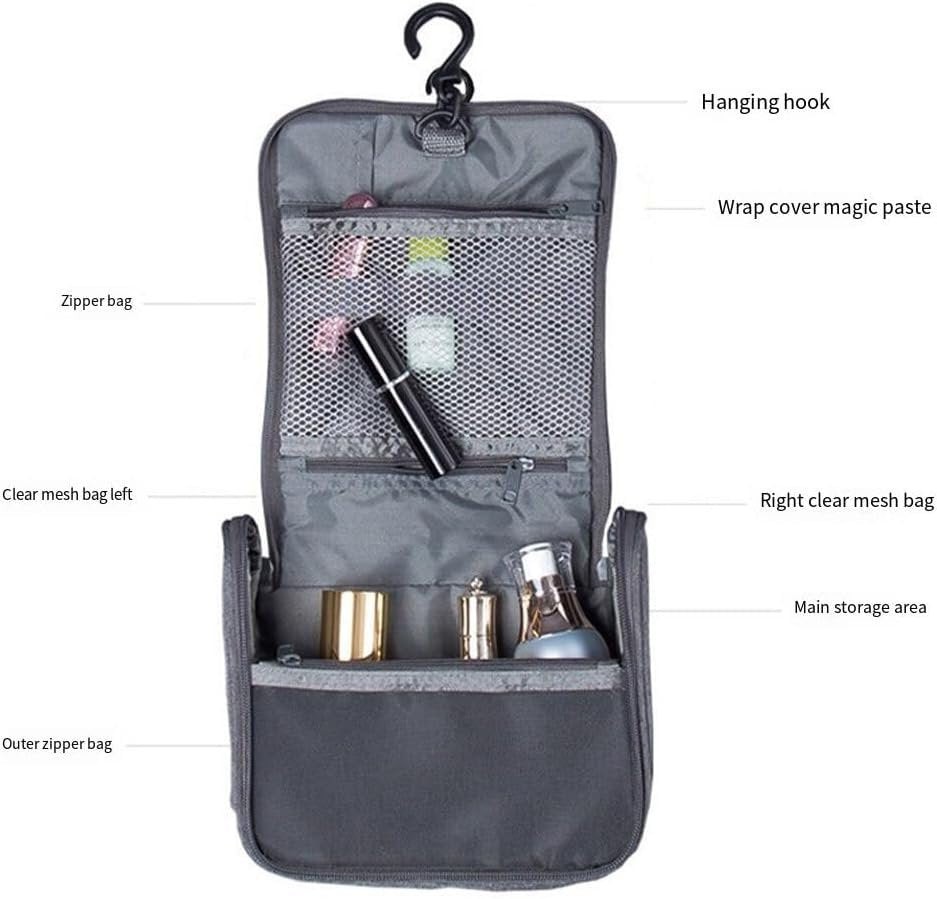 Generic Travel Hanging Toiletry Wash Bag Convenient Storage Solution For Hygiene Essentials Suitable For All Kinds Of Cosmetics, Black, S