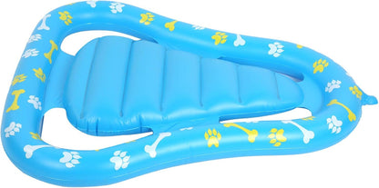 Pet Floating Row, Dog Pool Float Inflatable Raft, Made of Sturdy 0.35mm PVC, Easy to Store and Use, Double Air Chambers for Safety, Fun Water Tool for Pets