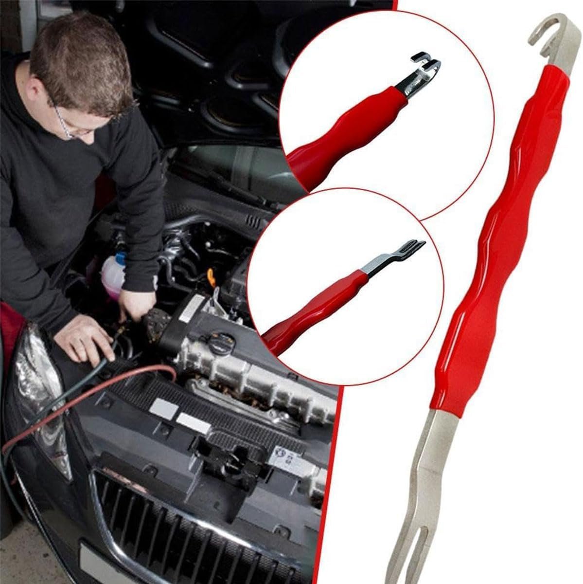 Automotive Electrical Terminal Connector Separator Removal Tool, Electrical Connector Separator Tool, Wire Terminal Removal Tool, for Most Vehicle (2pcs*Red)