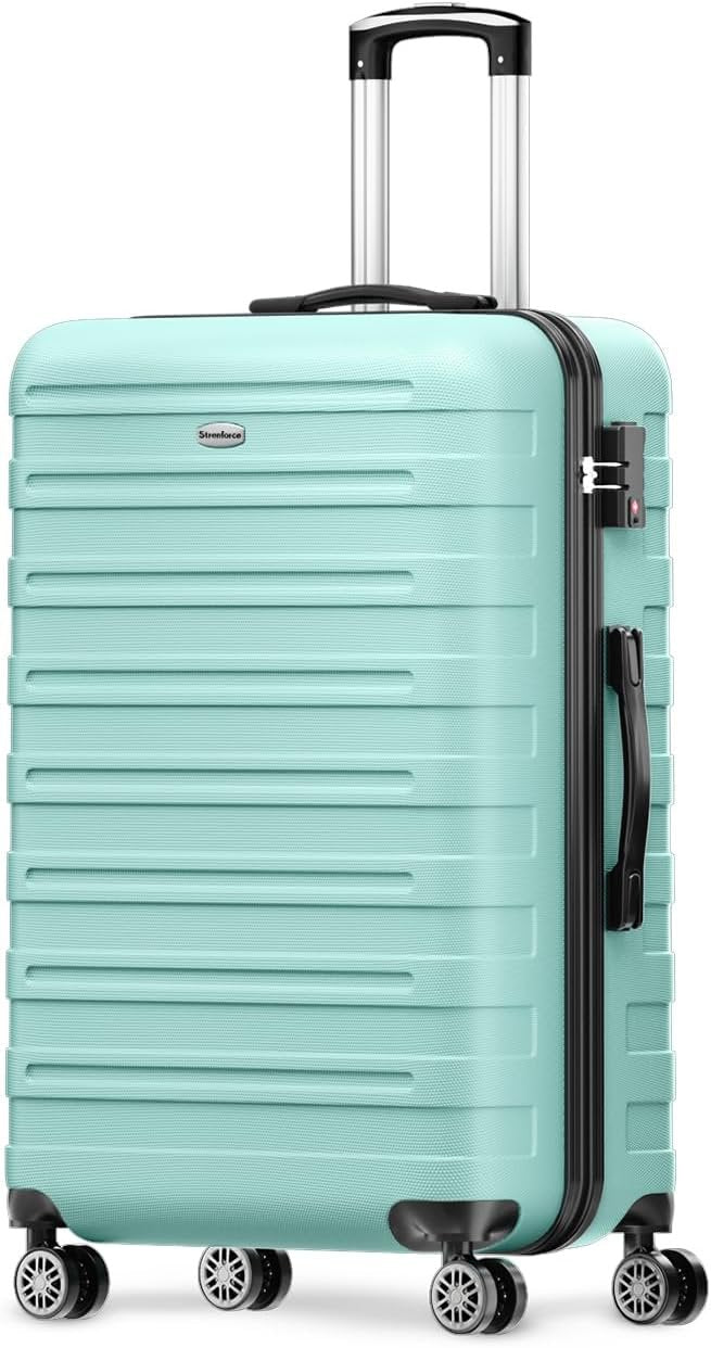 Strenforce 24 Inch Luggage Lightweight Suitcase Travel Luggage with Spinner Wheels TSA Lock,Mint Green