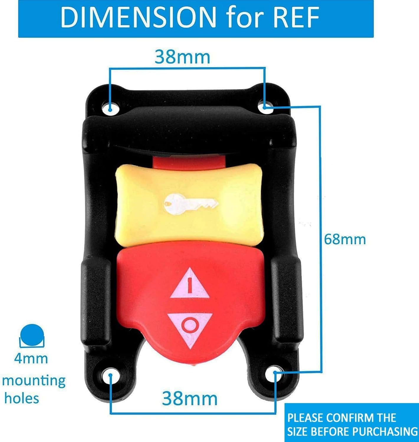 71649 Table Saw Paddle Switch Replacement Compatible with R-yobi Crafts-Man, Dual Safety Power Tool Locking Switch for Emergency Stop, 120V/250V Paddle On/Off Switch for Table Saw