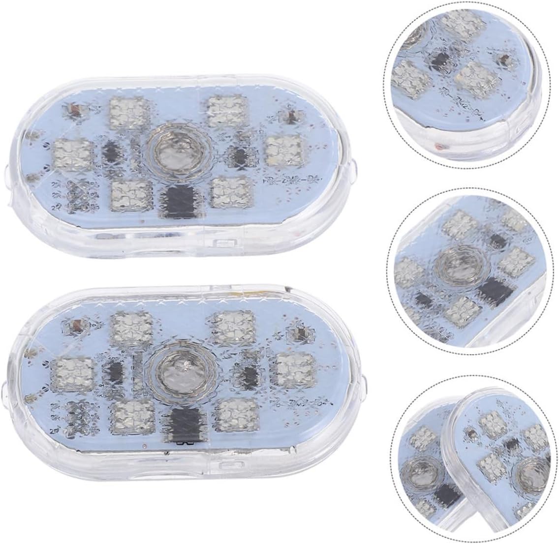 GRADENEVE Led Car Interior Lights Touch Sensor 2 Pairs Charging Stylish Ambience Lighting for Roof Reading