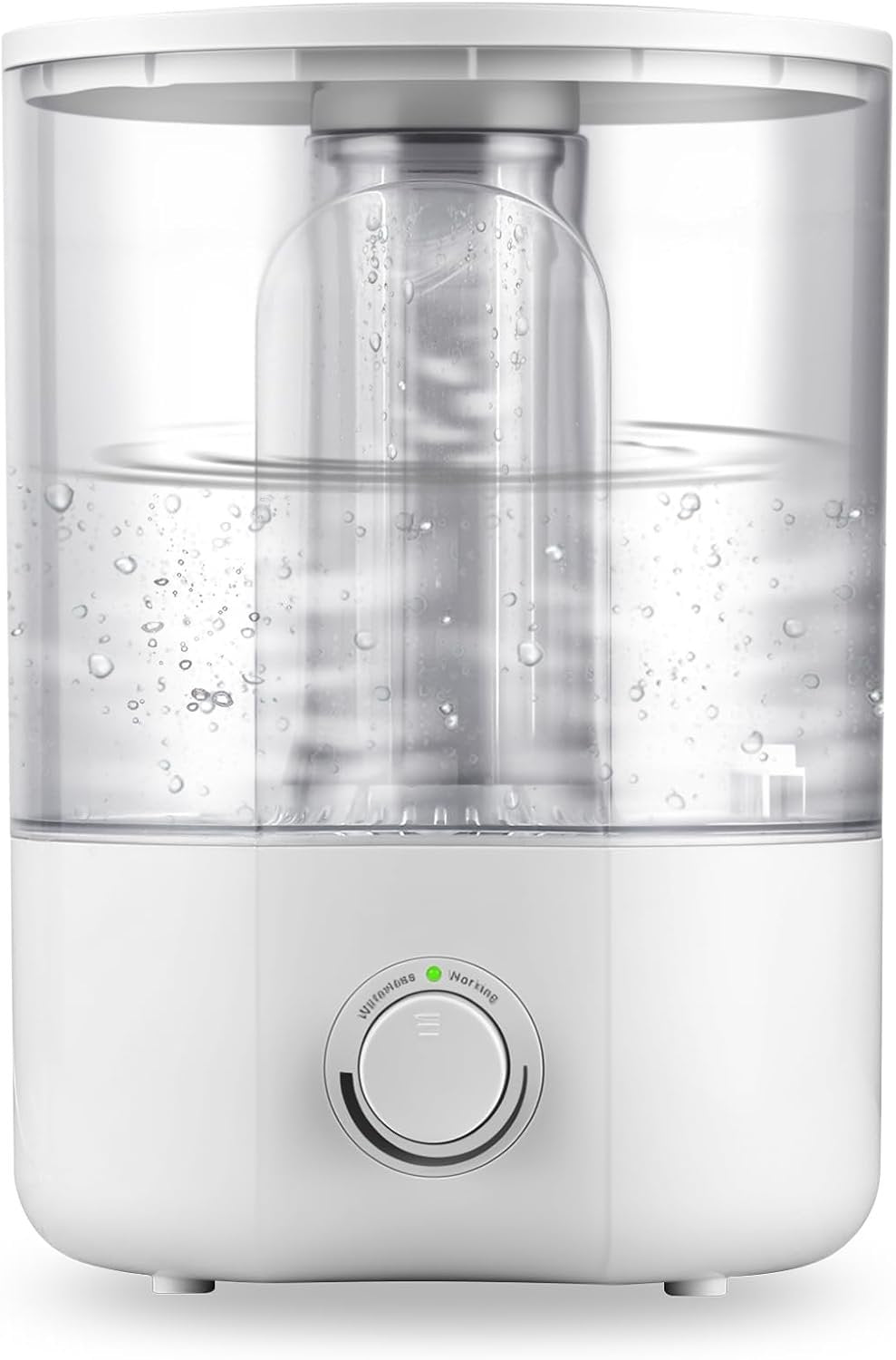 Air Humidifier for Whole House Room, 4L Ultrasonic Cool Mist Humidifier for Large Room, Adjustable 360° Knob, Auto Shut-Off, Aroma Diffuser, Essential Oil Function, Lower Noise, Humidify for Any Room.