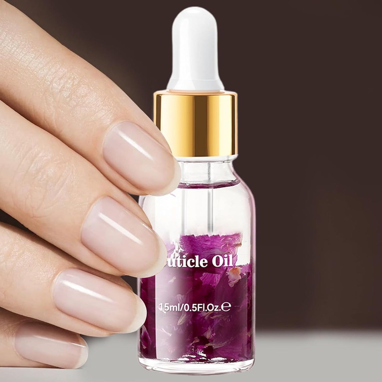 Cuticle Nail Oil, Hydrating Fingernail Care, Nourishing & Repairing Formula, Moisturizing & Strengthening, Travel & Home Use, 15ml, Clear, Single Bottle