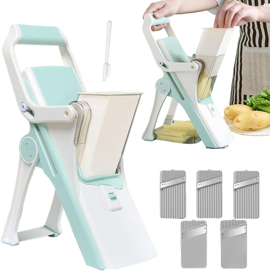 Vegetable Slicer | Food Slicer and Grater,5-in-1 Adjustable Kitchen Tools for Home Cutting Slicing Cooking Shredding Vegetable Fruit Salad Prep