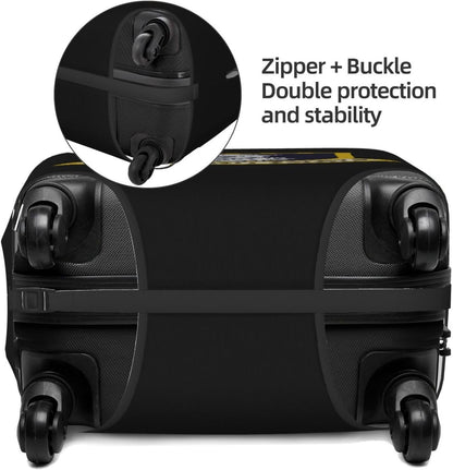 CRJSNYEAG USAF Security Forces Luggage cover Protective cover Anti-scratch luggage cover Fits 18-32 inch luggage, Black, X-Large