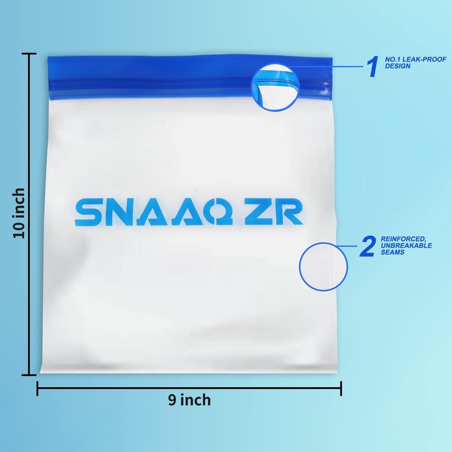 Odor Proof Storage Bags-9" x 10", Reusable Double-Tracked Zip Closure Barrier Storage Bags Lock in Odors Keep Contents Fresh and Waterproof, Large No-Odor Bear Bag fit Camping, Hiking, Water Sports and Home Organization（2 Pack）