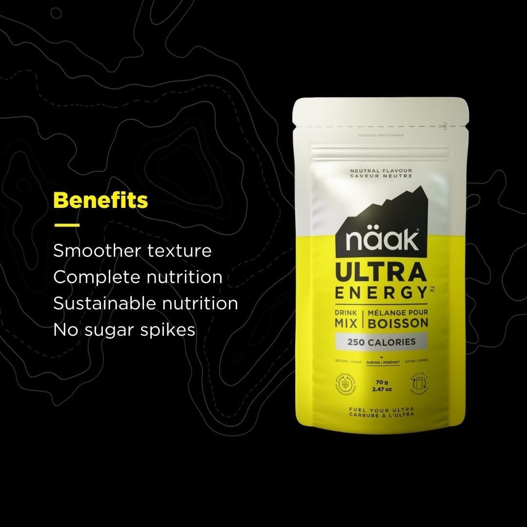 NÄAK Drink Mixes Ultra Energy™, 6 x 72g | Sport hydration Mix, electrolytes, BCAAs developed for athletes and performance | Vegan, Plant-Based Protein, Non GMO, gluten free (Neutral)