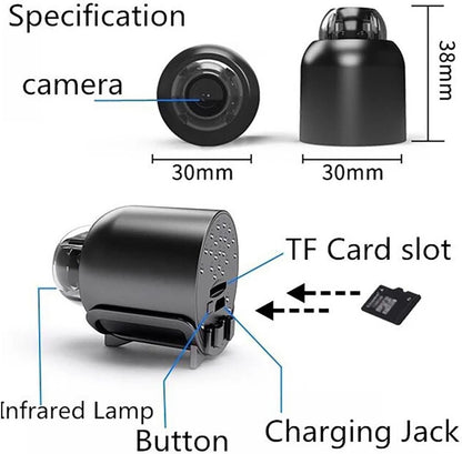 Topmartaz Mini Camera, Mini Wireless WiFi Camera 1080p HD 01, Ultimate Home Security, Night Vision Cam with 16G Card, Easy Installation, Compact Security Camera for Home Security (3pcs)