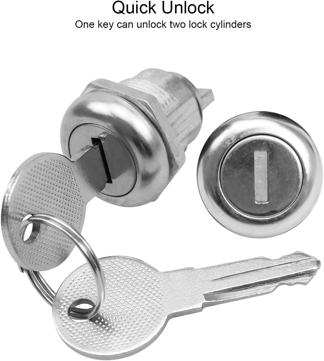 Tool Box Locks with Keys Fit for T-Handle Tool Boxes Lock Cylinder Length 5/8" Lock Body Diameter 23/32" Replacement Truck Toolbox 2 Lock Cylinder 4 Keys
