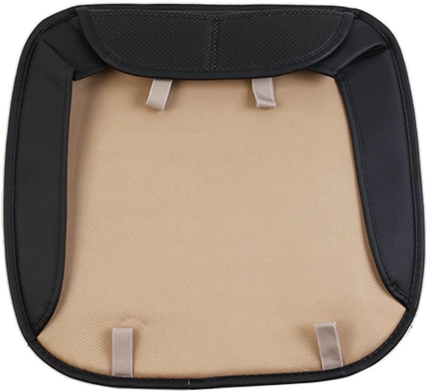 Car Seat Protector, Comfortable Breathable Four Seasons General Leather Bamboo Charcoal Breathable Interior Car Accessories Cover Mat for Office Chair (Black, 1Pcs)