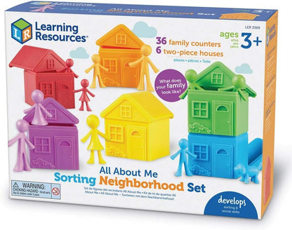 Learning Resources All About Me Sorting Neighborhood - 42 Pieces, Ages 3+ Social Emotional Learning Toys, Toddler Learning Toys