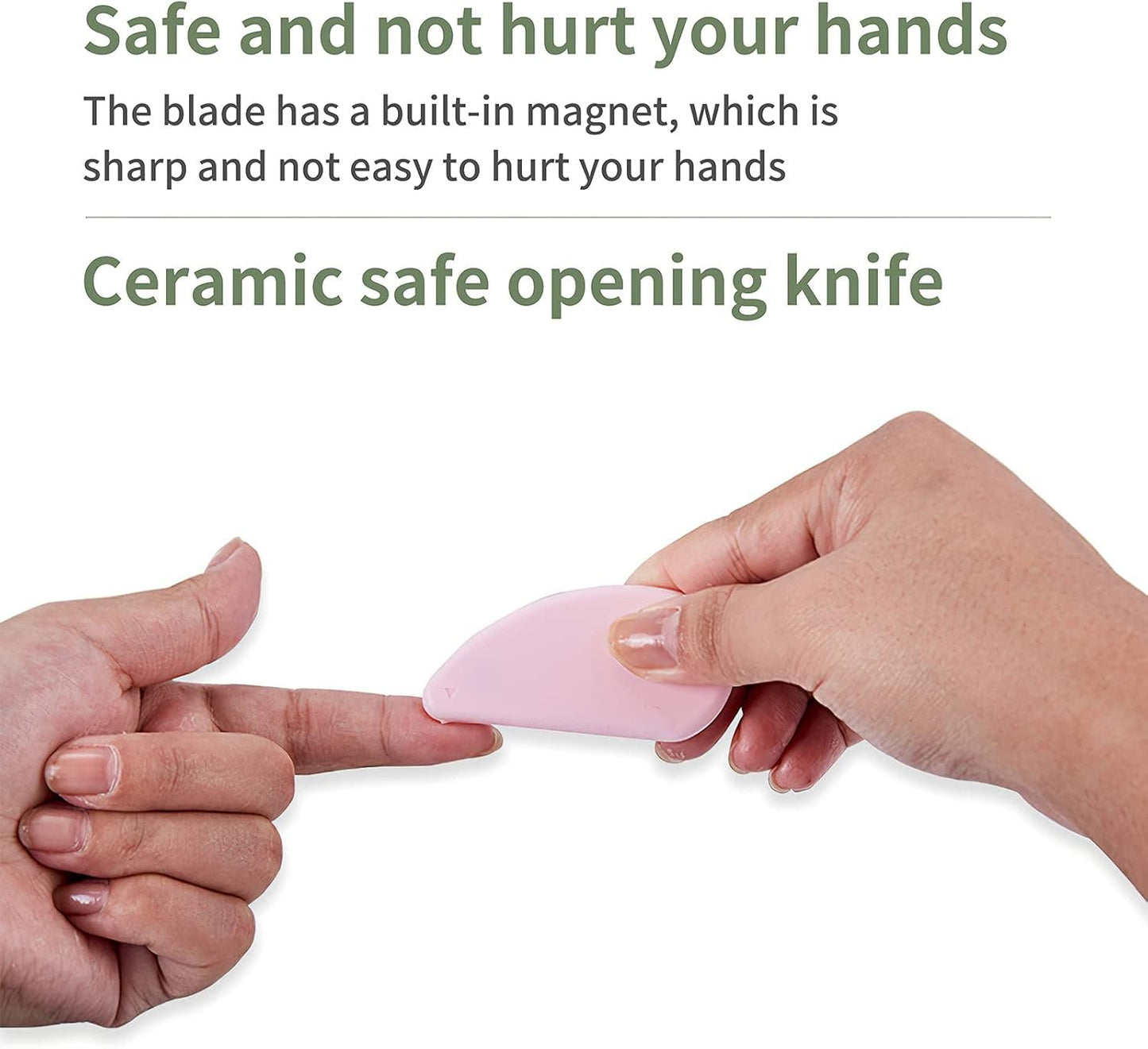 Ceramic Safety Cutter, 3 Pieces Portable Box Opener With Keychain Hole - Letter and Photo Cutting Tool for Scrapbooking and Plastic Package