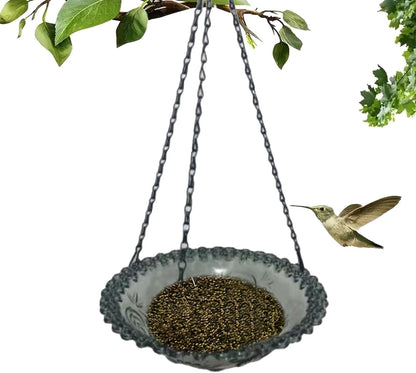 Mangiatoia per uccelli, piccola vaschetta per uccelli, per animali domestici per mangiare in piscina, padiglione mattutino, cortile, graticcio, terrazza, esterni, gabbia interna