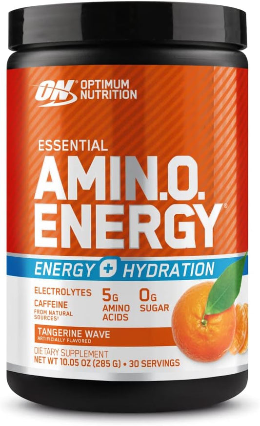 OPTIMUM NUTRITION Amino Energy + Electrolytes Powder, Tangerine Wave, 285g, 30 Servings