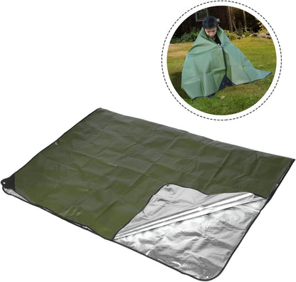 UPKOCH Emergency Thermal Insulation Blanket Camping Emergency Blanket for Outdoor Survival Windproof Rainproof First Aid Warmth for Camping Hiking and Travel