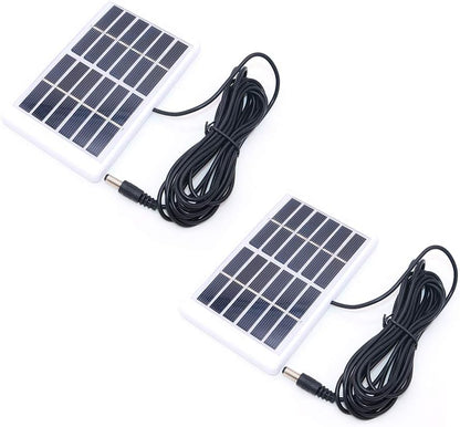NUZAMAS Set of 2 Pieces 6V 1.2w Micro Mini Solar Panel Cells, 3m Wired DC Connector, for Solar Power Energy, DIY Home, Garden Light, Science Projects - Toys - Battery Charger