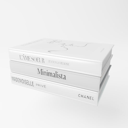 Faux Book Set of 3 – Minimalist Decorative Books for Home Decor, Office Decor or Coffee Table Decor