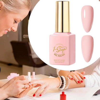 1 x smalto gel, nudo glossy color, base topcoat, 12 ml uv compatibile formula, for Spring Manicure Art, Salon and Home Beauty Nail Care Product Suits Salon Use Set