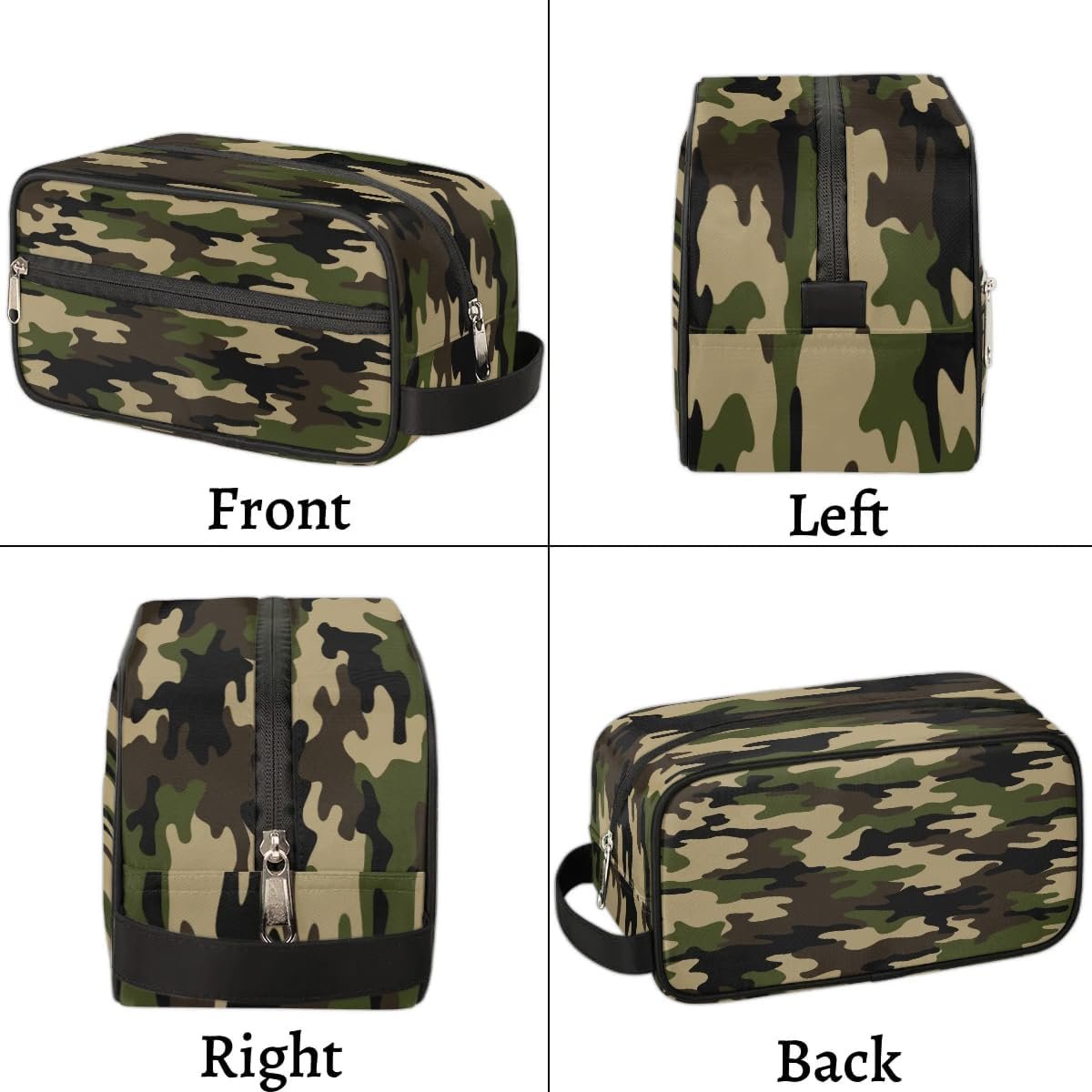 Camouflage Green Hanging Toiletry Bag,Travel Hygiene Kits for Boys Mens,Waterproof Makeup Carry-on Bags,Cosmetic Bag,TSA Approved Shave Dopp Kit for Toiletries Shower Bathroom Accessories Gifts,