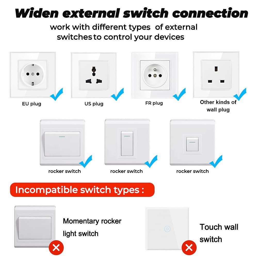 YaSao Mini ZigBee 3.0 Switch Module 16A Intelligent Relay Light Switch APP Remote Control Voice Control DIY Breaker Module Home Appliance Automation (AC 85-250V), White