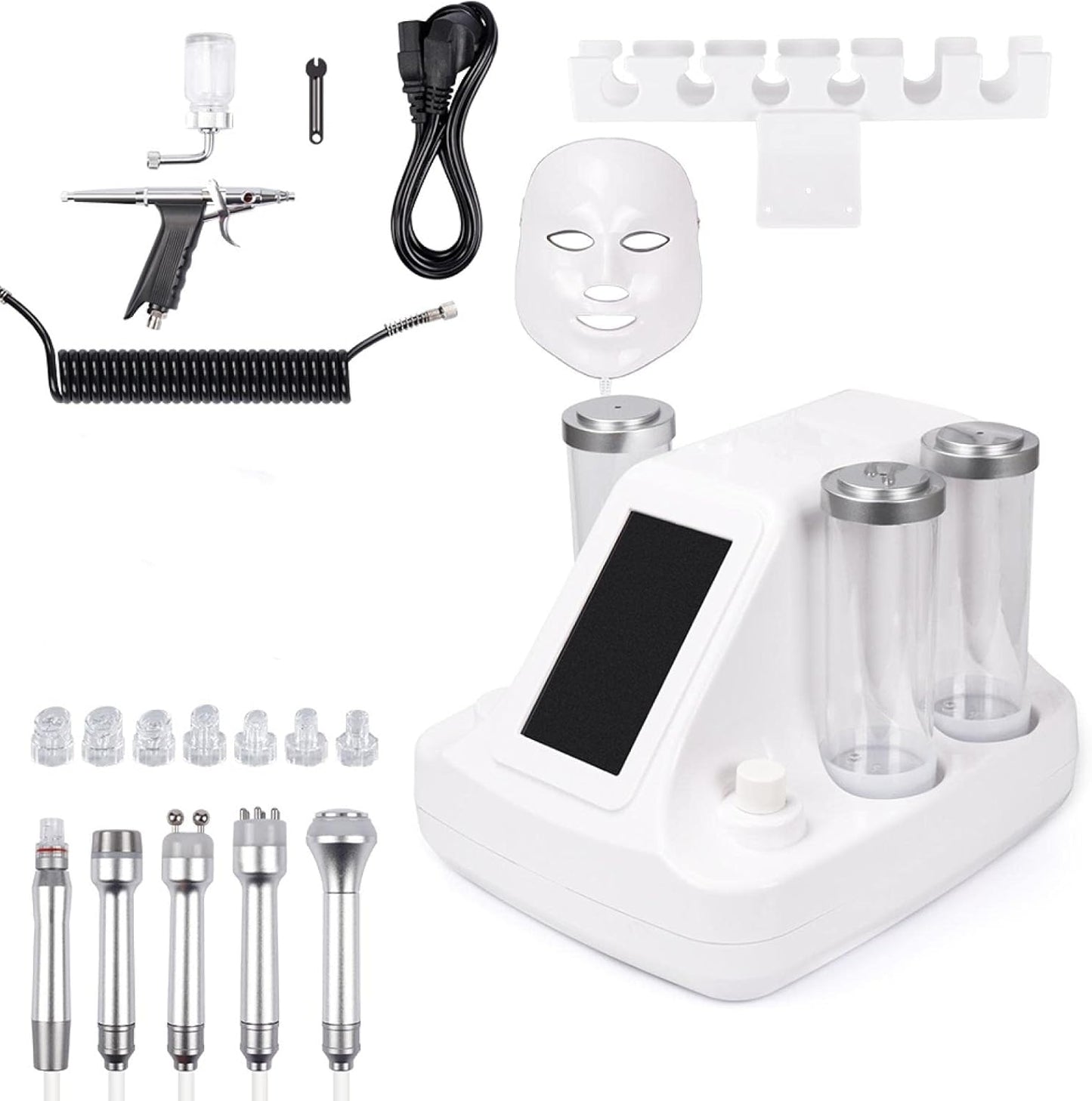 Hydrogen and Oxygen Beauty Tool 7 in 1 Vacuum Face Cleansing Water Oxygen Machine Clean Skincare Lift String Blackheads Device with 8IN1 Mask