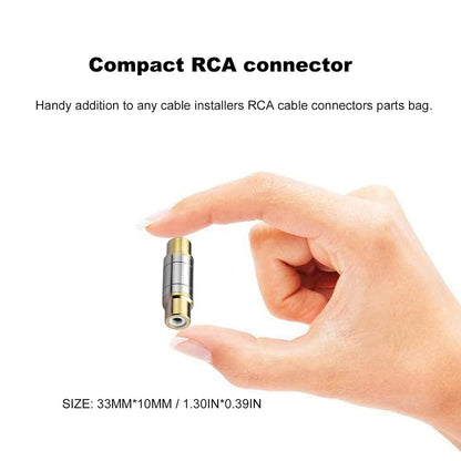 Borsuer 2Pcs RCA Female to Female Coupler Gold Plated Video and Audio RCA Female Adapters Barrel connectors Extend RCA Cables