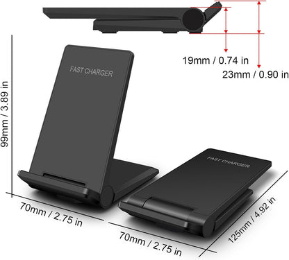 Wireless Charger for iPhone Galaxy Pixel Wireless Charging Stand for iPhone 16 15 14 13 12 11 Series,Samsung Galaxy S24 S23 S21 S20 Ultra Plus Note 20 Galaxy Buds 3 Pro,Pixel 9 8 7 Pro Pixel Buds