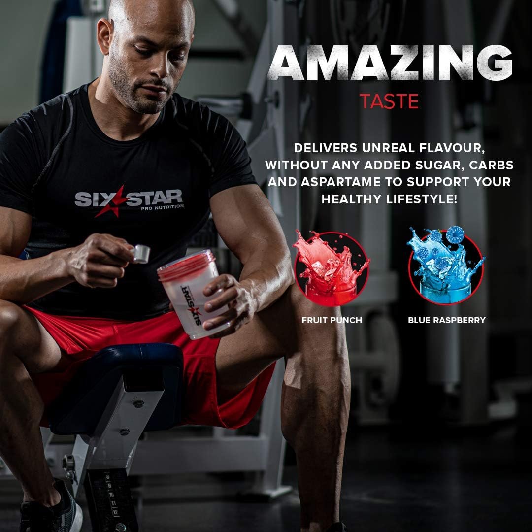 Six Star Pre-Workout Explosion, Blue Raspberry (30 Servings) - Preworkout Energy Powder Supplement for Men & Women - Pre Workout Drink Mix with Creatine & Beta Alanine -Sports Nutrition Products
