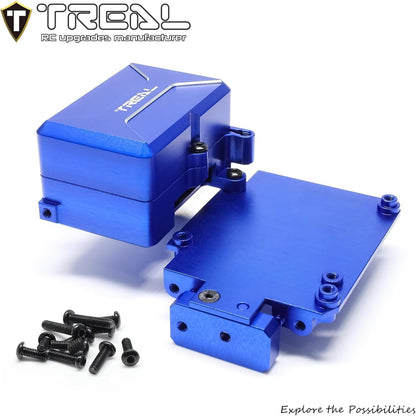 TREAL Aluminum 7075 Radio Tray Low CG Electronics Mount for 1/8 Losi LMT Monster(Blue)