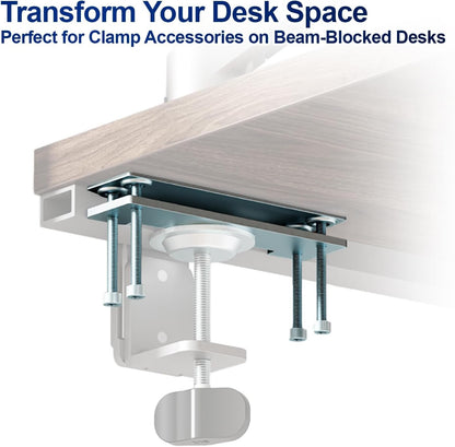 Pugala Computer Under Desk Clamp Mount, Under Table Metal Desk Accessories, Suitable for Different Tables, Adjustable
