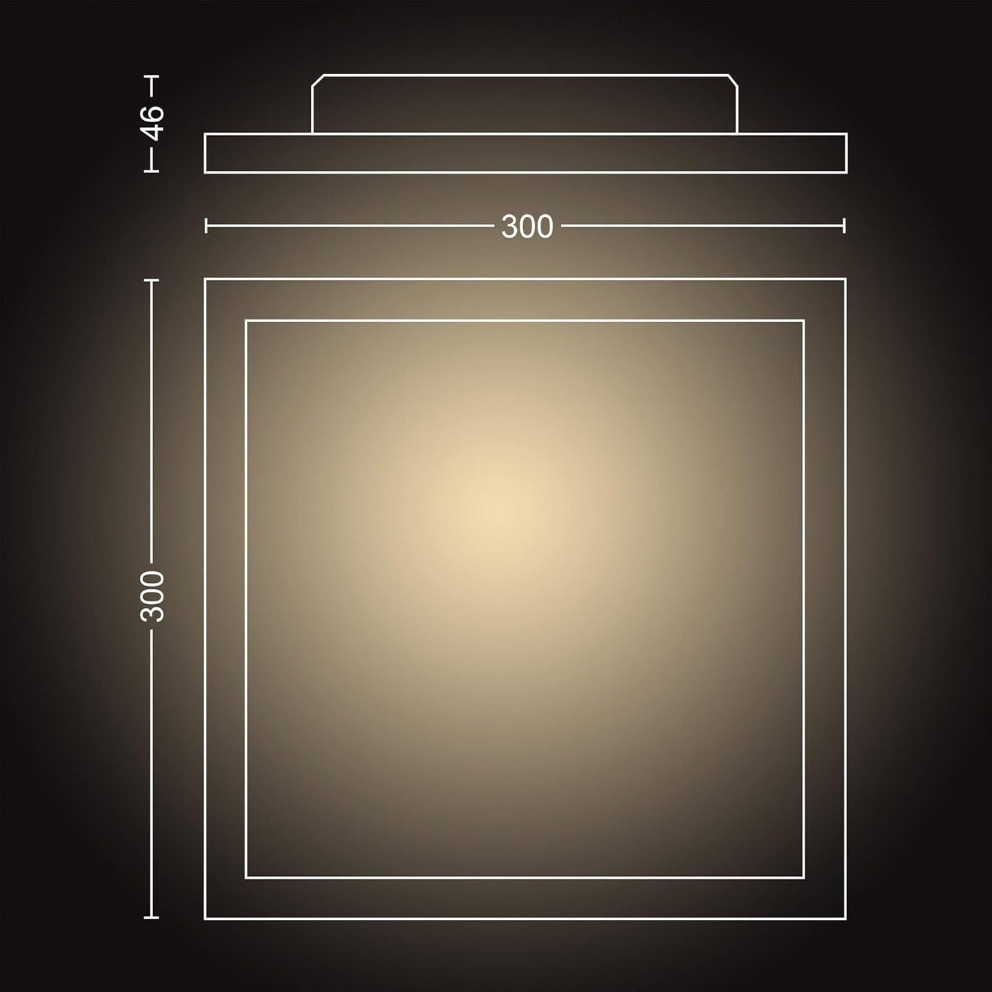 Philips Hue Aurelle White Ambiance Smart Lighting Square 24.5W Panel Light. with Bluetooth, Compatible with Alexa, Google Assistant and Apple Homekit