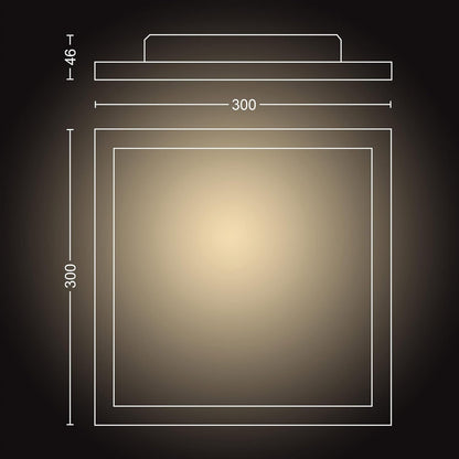 Philips Hue Aurelle White Ambiance Smart Lighting Square 24.5W Panel Light. with Bluetooth, Compatible with Alexa, Google Assistant and Apple Homekit