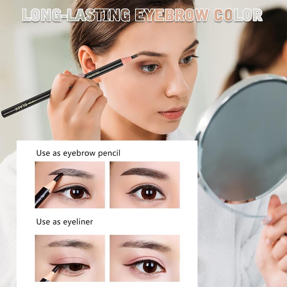 Professional Makeup Eyebrow Pencil, 5pcs Micro Brow Pencil, Waterproof Microblading Kit, Tattoo Makeup with Eyebrow Pencil and Microblading Accessories for Marking